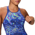 Speedo Women's Fastskin LZR Pure Valor 2.0 Printed Openback Kneeskin Tech Suit  Technical Swimsuits  Speedo