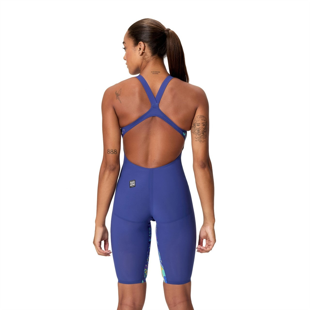 Speedo Women's Fastskin LZR Pure Valor 2.0 Printed Openback Kneeskin Tech Suit  Technical Swimsuits  Speedo