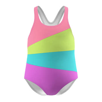 Speedo Girls Radiating Splice One Piece Swimsuit