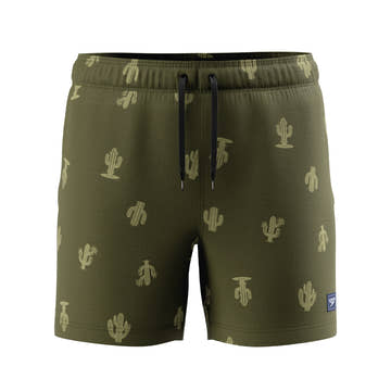Speedo Men's Printed Redondo Edge 16" Volley Swim Short - Deep Olive