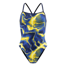Speedo Women's Team Lightning V-Back One Piece Swimsuit  One Piece Swimsuits  Speedo