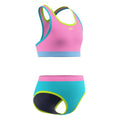 Speedo Girls Solid Racerback Set Two Piece Swimsuit  Two Piece Swimsuits  Speedo