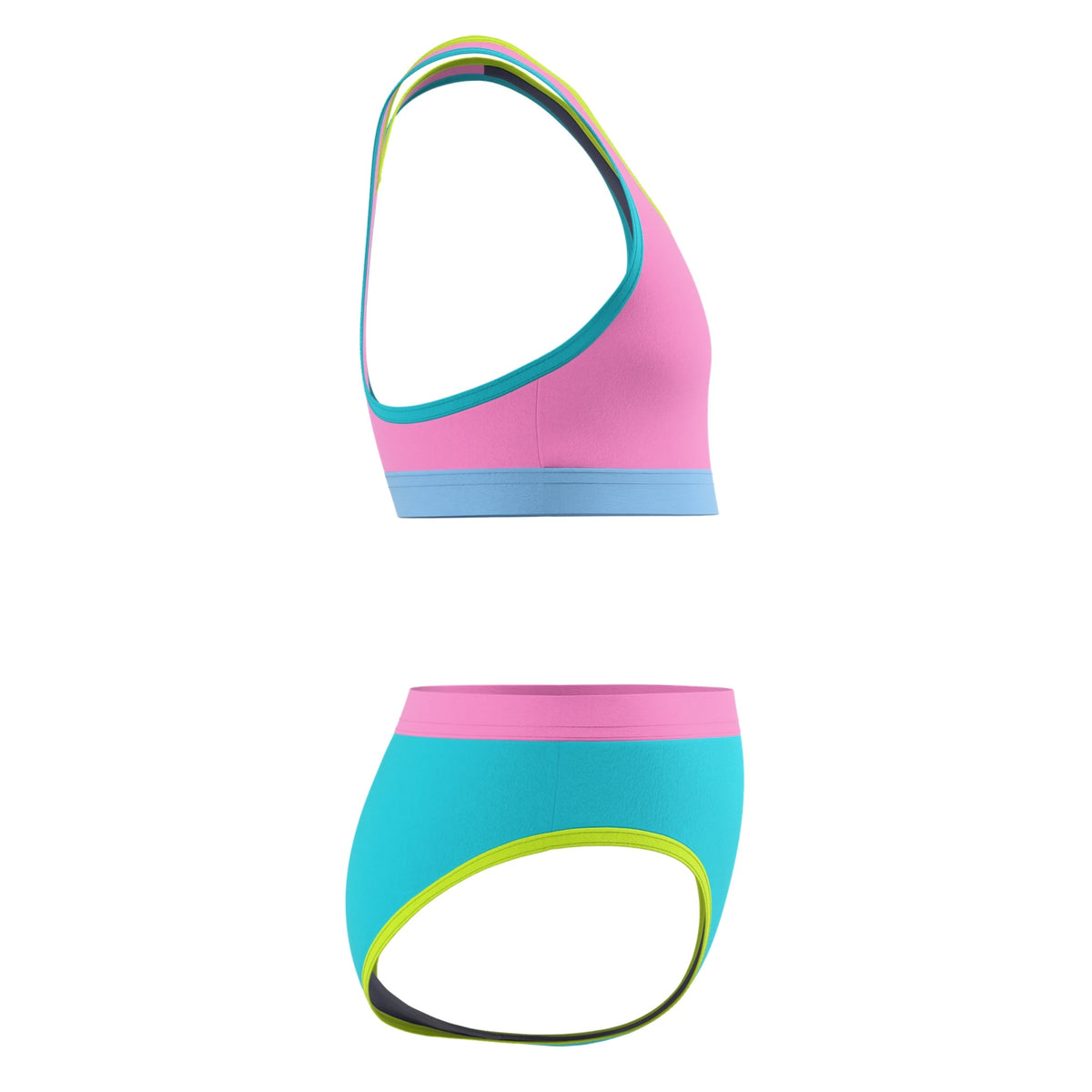 Speedo Girls Solid Racerback Set Two Piece Swimsuit  Two Piece Swimsuits  Speedo