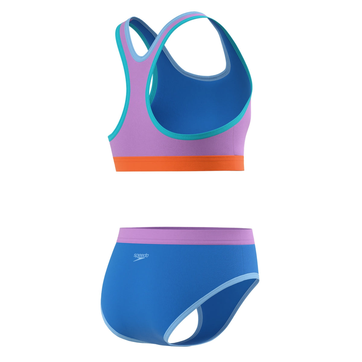 Speedo Girls Solid Racerback Set Two Piece Swimsuit  Two Piece Swimsuits  Speedo