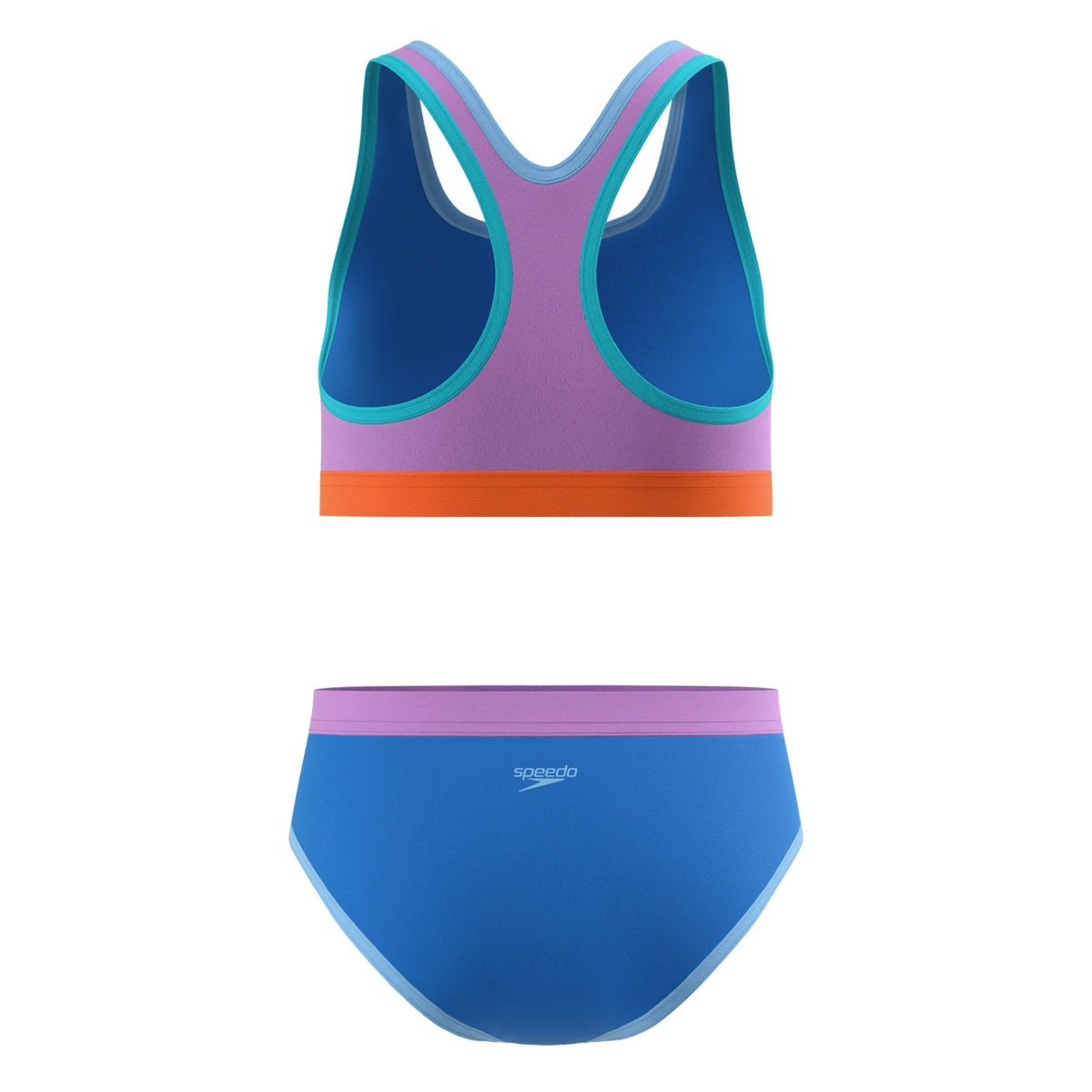 Speedo Girls Solid Racerback Set Two Piece Swimsuit  Two Piece Swimsuits  Speedo