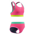 Speedo Girls Solid Racerback Set Two Piece Swimsuit  Two Piece Swimsuits  Speedo