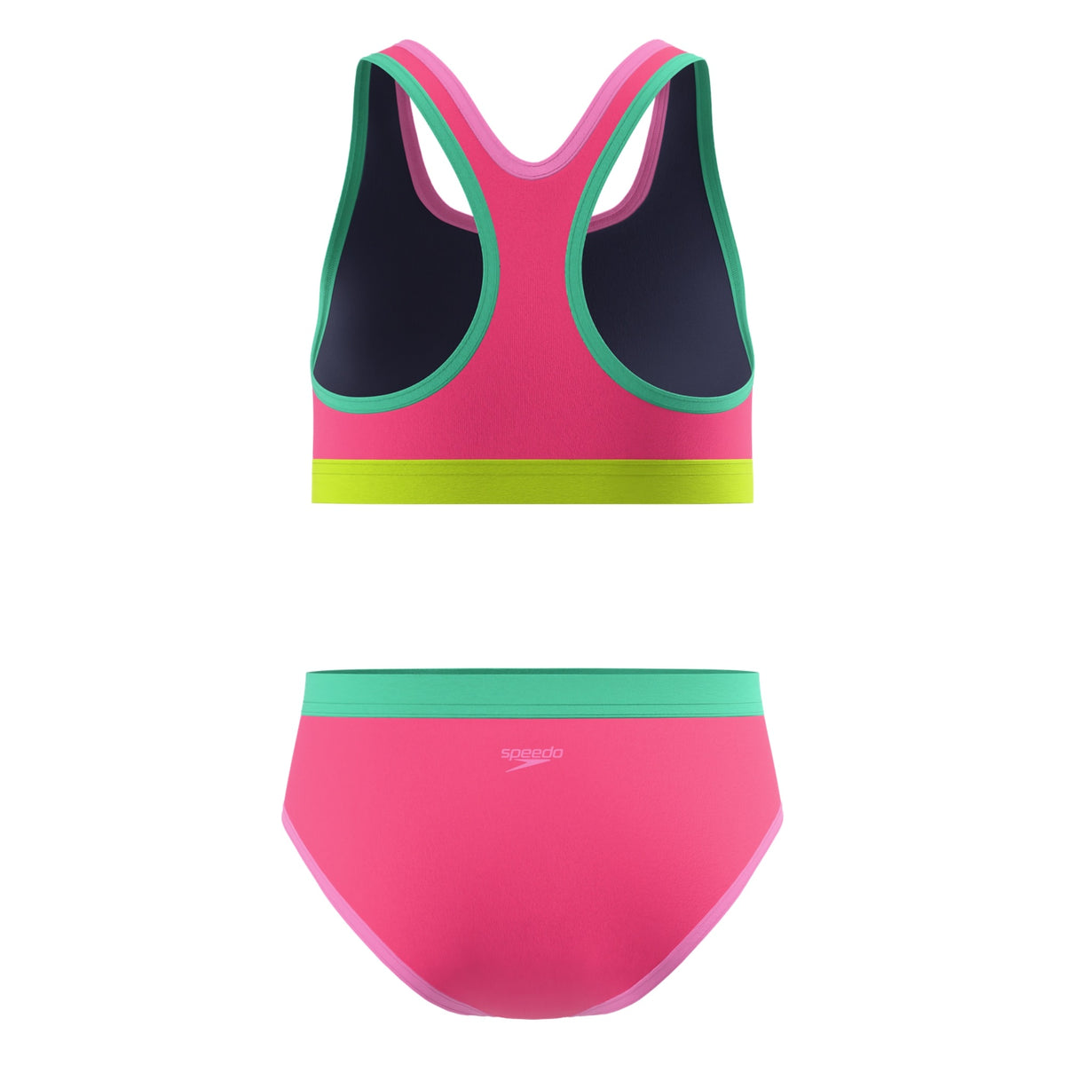 Speedo Girls Solid Racerback Set Two Piece Swimsuit  Two Piece Swimsuits  Speedo