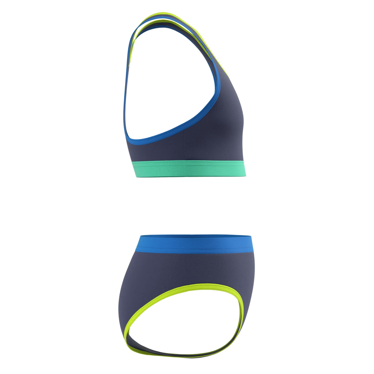 Speedo Girls Solid Racerback Set Two Piece Swimsuit  Two Piece Swimsuits  Speedo