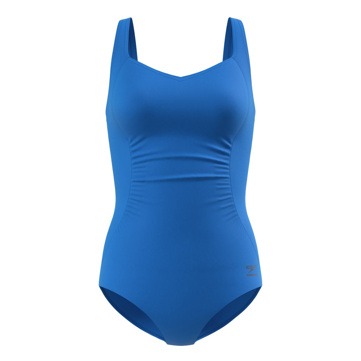 Speedo Women's Solid Shirred One Piece Swimsuit  One Piece Swimsuits  Speedo