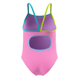 Speedo Girls Solid Propel Back One Piece Swimsuit