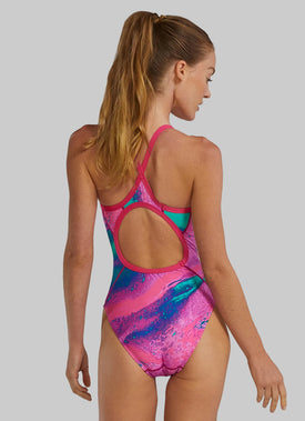 TYR Women's Durafast Elite Diamondfit One Piece Swimsuit - Diffusion  One Piece Swimsuits  Tyr