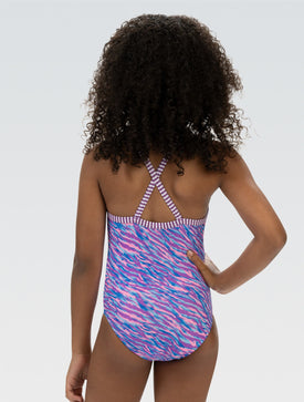 Dolfin Uglies Girls' Aurora Criss-Cross Back One Piece Swimsuit  Girls One Piece  Dolfin