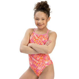 Dolfin Girls' Uglies SmileyWorld Cross Back One Piece Swimsuit    Dolfin