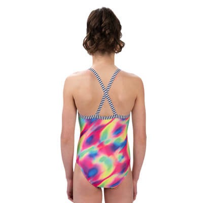 Dolfin Girls' Uglies Haze Criss-Cross Back One Piece Swimsuit  Dolfin Uglies Swimwear  Dolfin