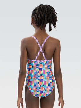 Dolfin Uglies Girls' Build Me Up Criss-Cross Back One Piece Swimsuit