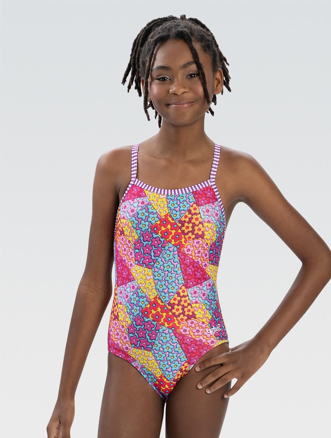 Dolfin Uglies Girls' Jellin Criss-Cross Back One Piece Swimsuit  Girls One Piece  Dolfin