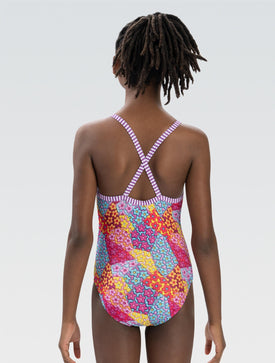Dolfin Uglies Girls' Jellin Criss-Cross Back One Piece Swimsuit