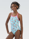 Dolfin Uglies Girls' Splish Splash Criss-Cross Back One Piece Swimsuit  Girls One Piece  Dolfin