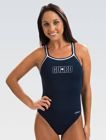 Dolfin Women's Reliance Solid DBX Back Guard One Piece Swimsuit  Lifeguard One Piece  Dolfin