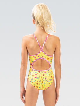 Dolfin Uglies One Piece - Girls Smiley Face Bathing Suit  Girls One Piece  Dolfin