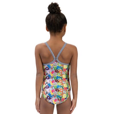 Dolfin Little Girls' Alphabet Soup One Piece Swimsuit  Girls One Piece  Dolfin