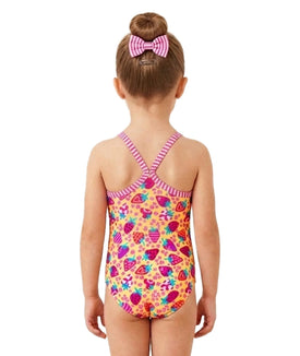 Dolfin Little Girls One Piece Swimsuit - Berry Sweet