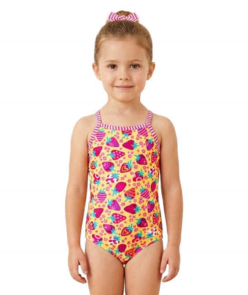 Dolfin Little Girls One Piece Swimsuit - Berry Sweet