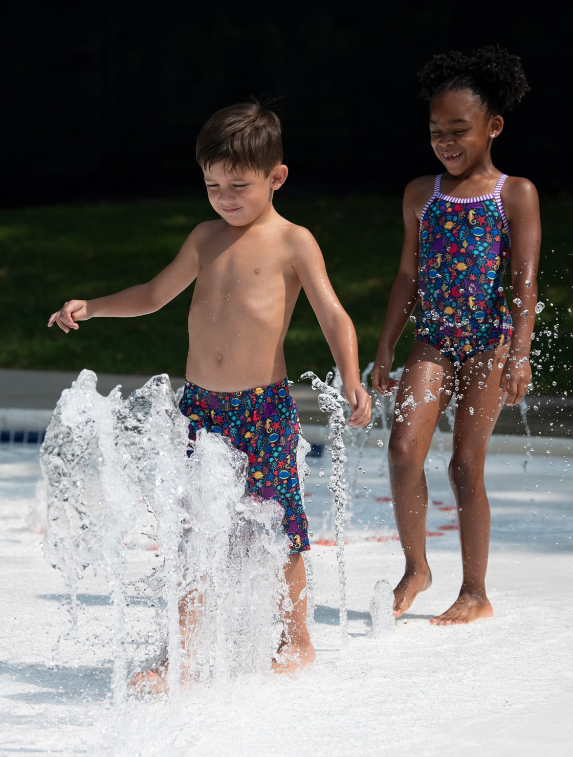 Dolfin Little Girls' Little Fish One Piece Swimsuit | Swim2000.com