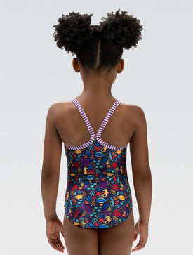 Dolfin Little Girls' Little Fish One Piece Swimsuit  Girls One Piece  Dolfin