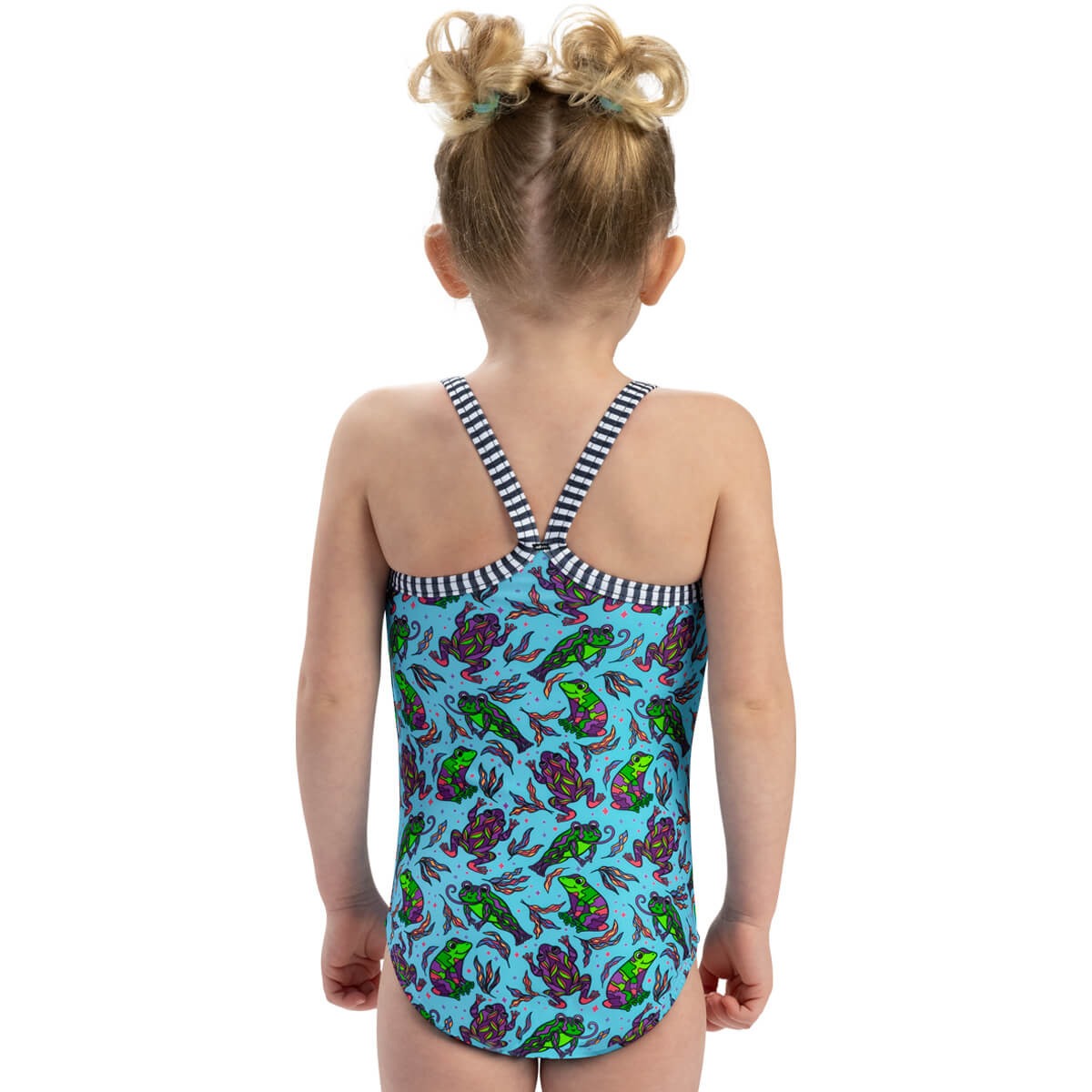 Dolfin Little Girls' Ribbit One Piece Swimsuit  Girls One Piece  Dolfin