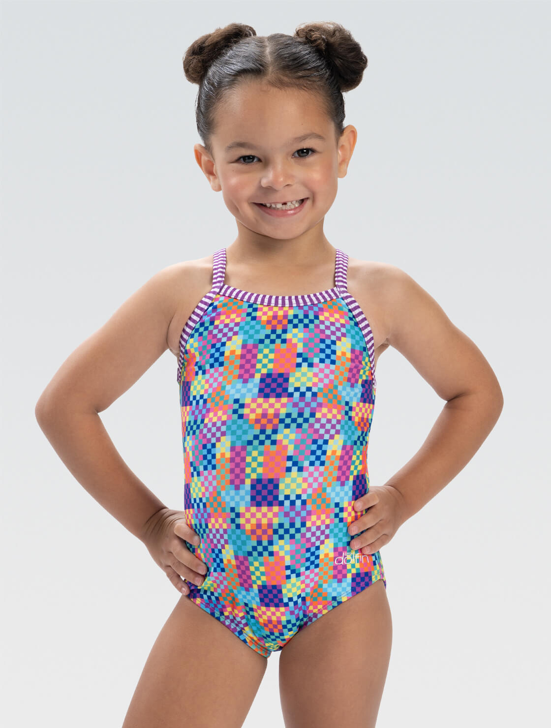 Dolfin Little Girls' Build Me Up One Piece Swimsuit  Girls One Piece  Dolfin