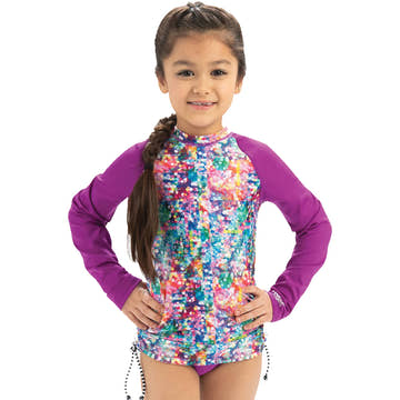 Dolfin Uglies Rash Guard GIRLS SHIMMER Long Sleeve  Girls Rash Guard  Dolfin