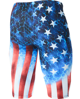 TYR Men's Avictor Supernova USA High Jammer Tech Suit  Technical Swimsuits  Tyr