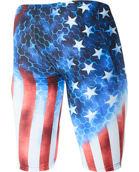 TYR Men's Avictor Supernova USA Jammer Tech Suit  Technical Swimsuits  Tyr