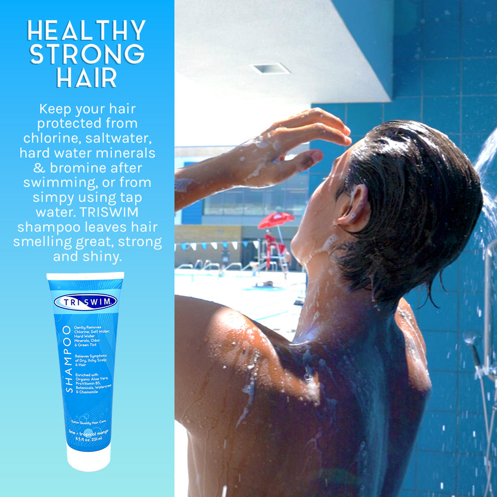 TriSwim Chlorine Removal Shampoo for Swimmers – Removes Pool & Salt Water Damage  Swimmers' Shampoos and Conditioners  TRISWIM
