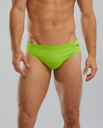 TYR Men Solid Brief Lime  Swimming Briefs for Men  Tyr