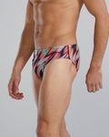 TYR Men's Disarray Durafast Elite Brief Swimsuit  Swimming Briefs for Men  Tyr