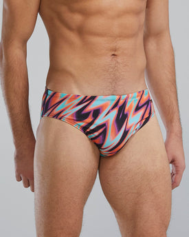 TYR Men's Disarray Durafast Elite Brief Swimsuit  Swimming Briefs for Men  Tyr