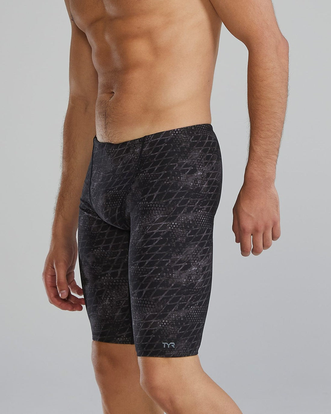 TYR Men's Etch Durafast Elite Jammer Swimsuit  Swim Jammers  Tyr
