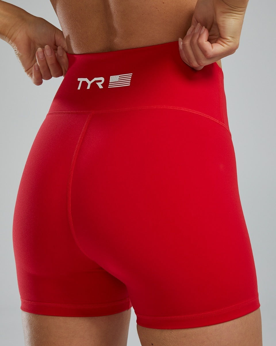 Tyr Women Joule Elite High Rise 3.25in Short Solid  Activewear  Tyr