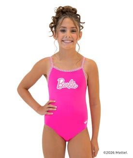 Dolfin Barbie™  Girls' Solid One Piece Swimsuit  Girls One Piece  Dolfin