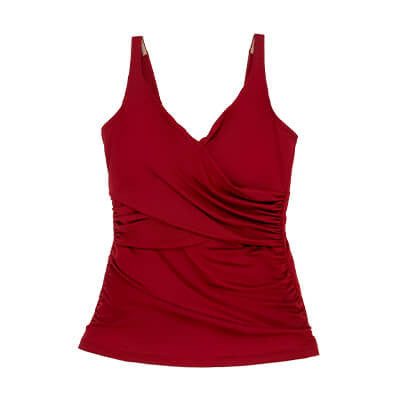 Dolfin Tankini Top Solid Wrap  Women's Tankini Top  Dolfin