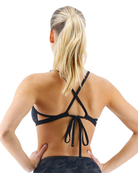 TYR WOMEN'S BLACKOUT CAMO MOJAVE TIEBACK TOP  Two Piece Swimsuits  Tyr