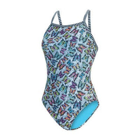 Dolfin Women's Uglies V-Back One Piece Swimsuit: Fly Away  One Piece Swimsuits  Dolfin