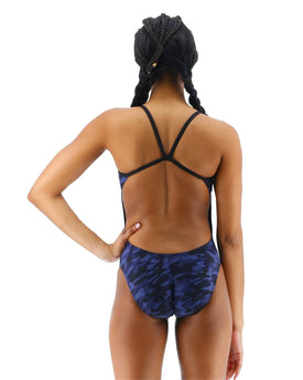 TYR Durafast Elite Women's Cutoutfit Swimsuit - Midnight Camo  Competition Swimsuits  Tyr