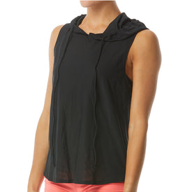 TYR Women's Solid Nora Mesh Cropped Hoodie  Hoodie  Tyr