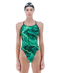 TYR Women's Olea Durafast Elite Cutoutfit One Piece Swimsuit  One Piece Swimsuits  Tyr