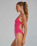 TYR Durafast Elite Women's Crosscut Tieback One Piece Swimsuit  One Piece Swimsuits  Tyr