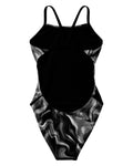 TYR Durafast Elite Girl's Cutoutfit One Piece Swimsuit - Waveform  Girls One Piece  Tyr