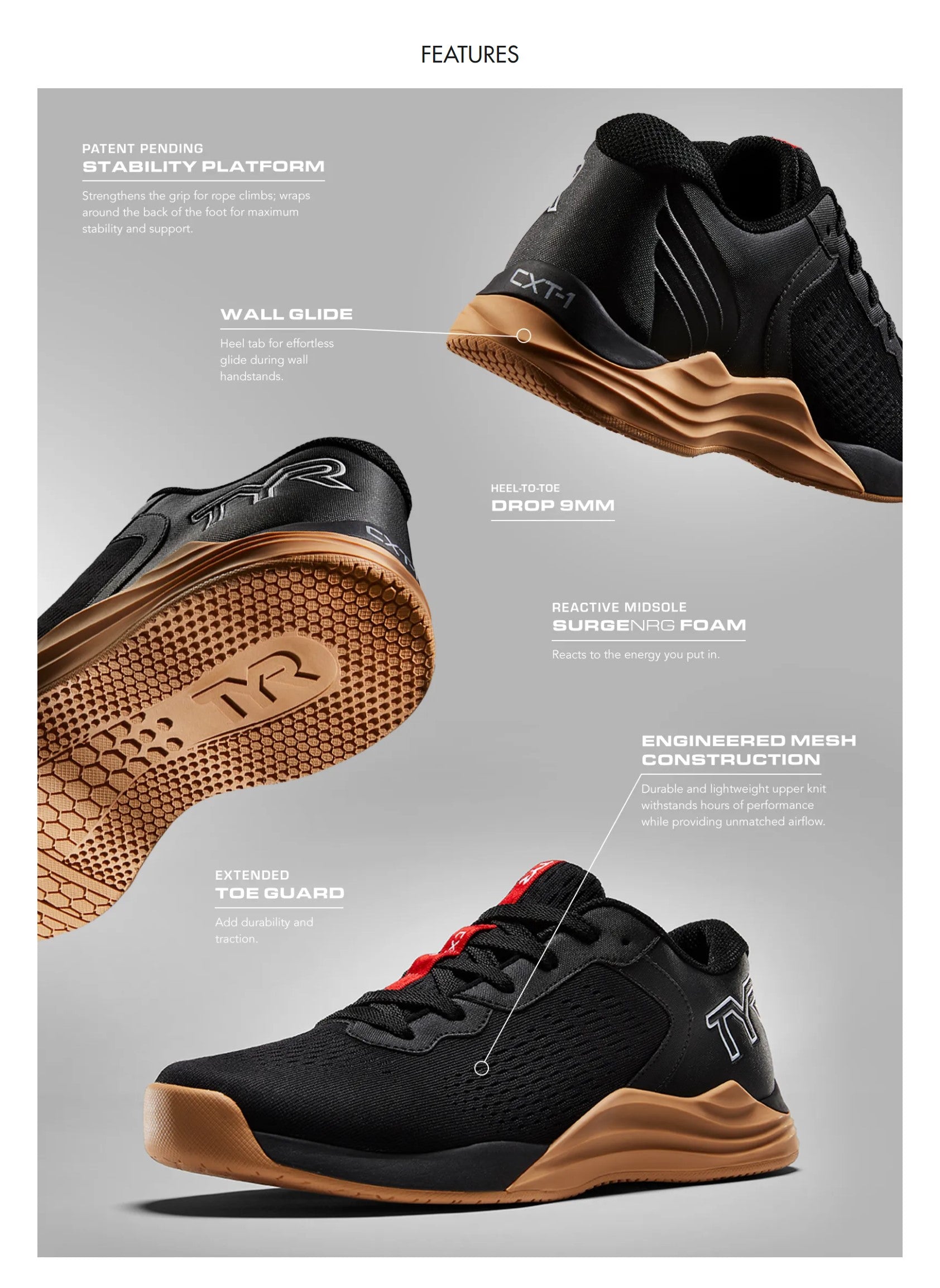 Tyr Men CXT-1 Trainer Shoes Limited Edition Wodapalooza